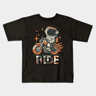 A Space Flight Driver Ride Bike Kids T-Shirt